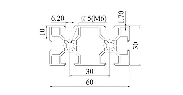 Nhôm định hình 30x30